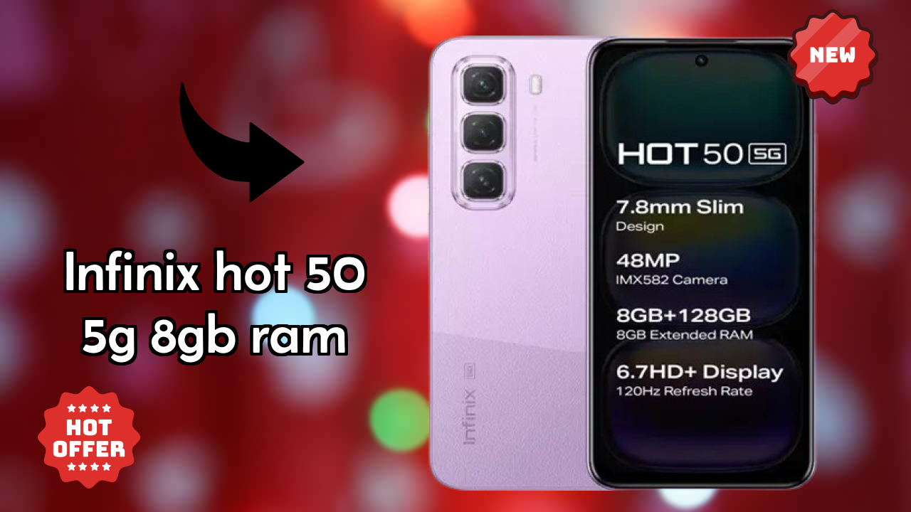 Infinix Hot 50 5G 8GB RAM Display Size: 6.7 Inches (17.02 Cm) Screen Test